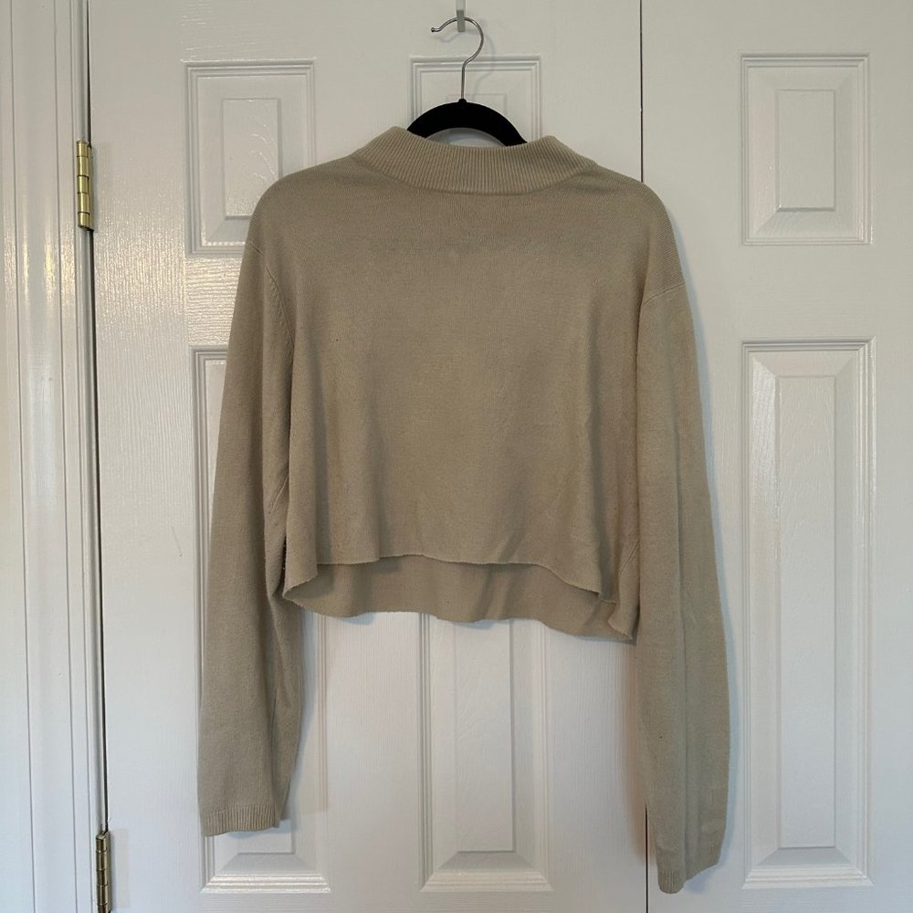 Linea Uomo Cropped Mock Neck Sweater